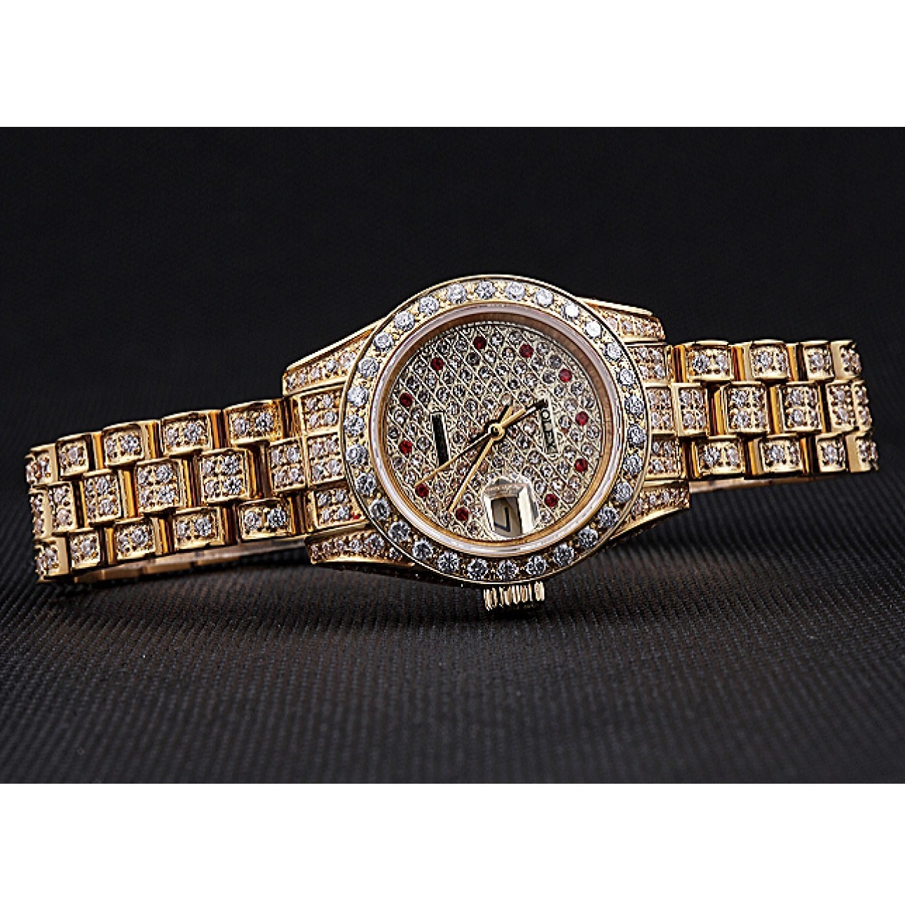 Aaa replica watch Rolex 622024 Swiss Gold Diamond DateJust Dial 0623